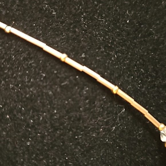 1/20 14K GP Necklace w/ Mother of Pearl & AB Crystals - Picture 4 of 8